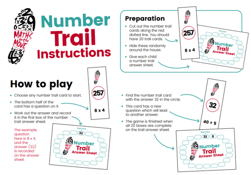 Number Trail Sheet